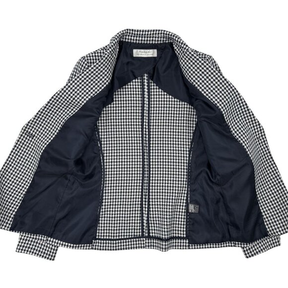 Tahari Size S Woman Arthur S. Levine Womens Black & White Houndstooth Blazer - Picture 3 of 9